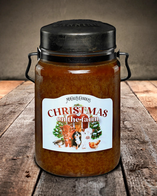 CHRISTMAS ON THE FARM Classic Jar Candle-26oz